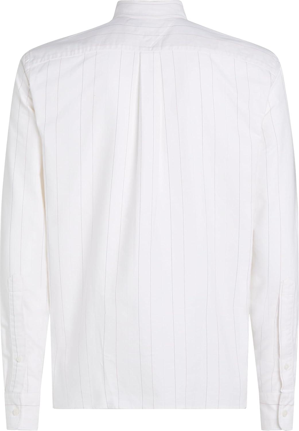 imageTommy Hilfiger Mens Heritage Oxford Solid Regular Long Sleeve ShirtsIvory Allover