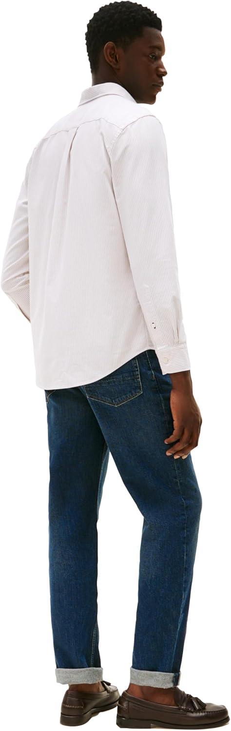imageTommy Hilfiger Mens Heritage Oxford Solid Regular Long Sleeve ShirtsSafari Canvas White