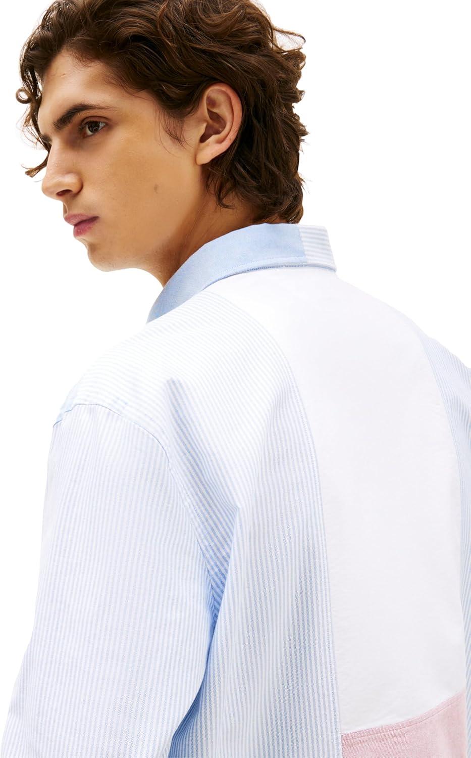 imageTommy Hilfiger Mens Heritage Oxford Solid Regular Long Sleeve ShirtsShirt Blue Multi