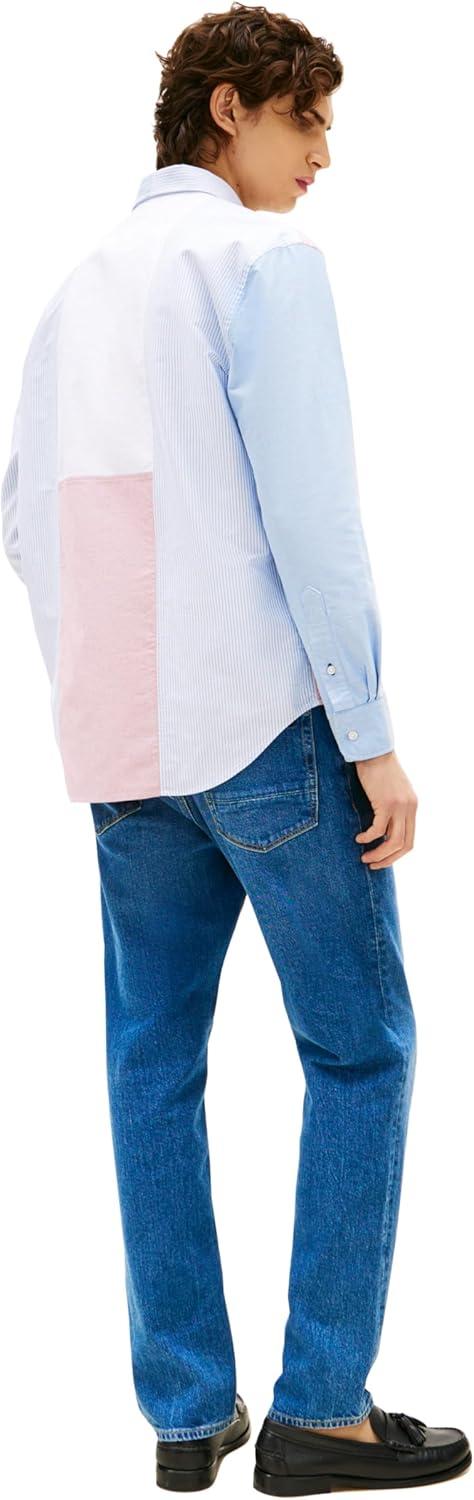 imageTommy Hilfiger Mens Heritage Oxford Solid Regular Long Sleeve ShirtsShirt Blue Multi
