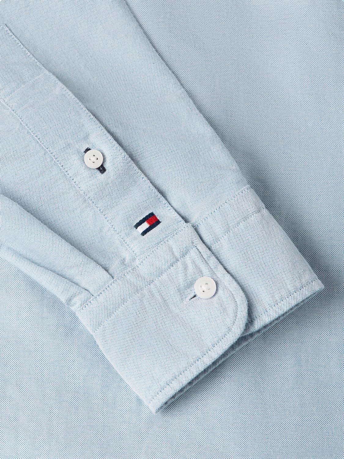 imageTommy Hilfiger Mens Heritage Oxford Solid Regular Long Sleeve ShirtsShirt BlueRwb