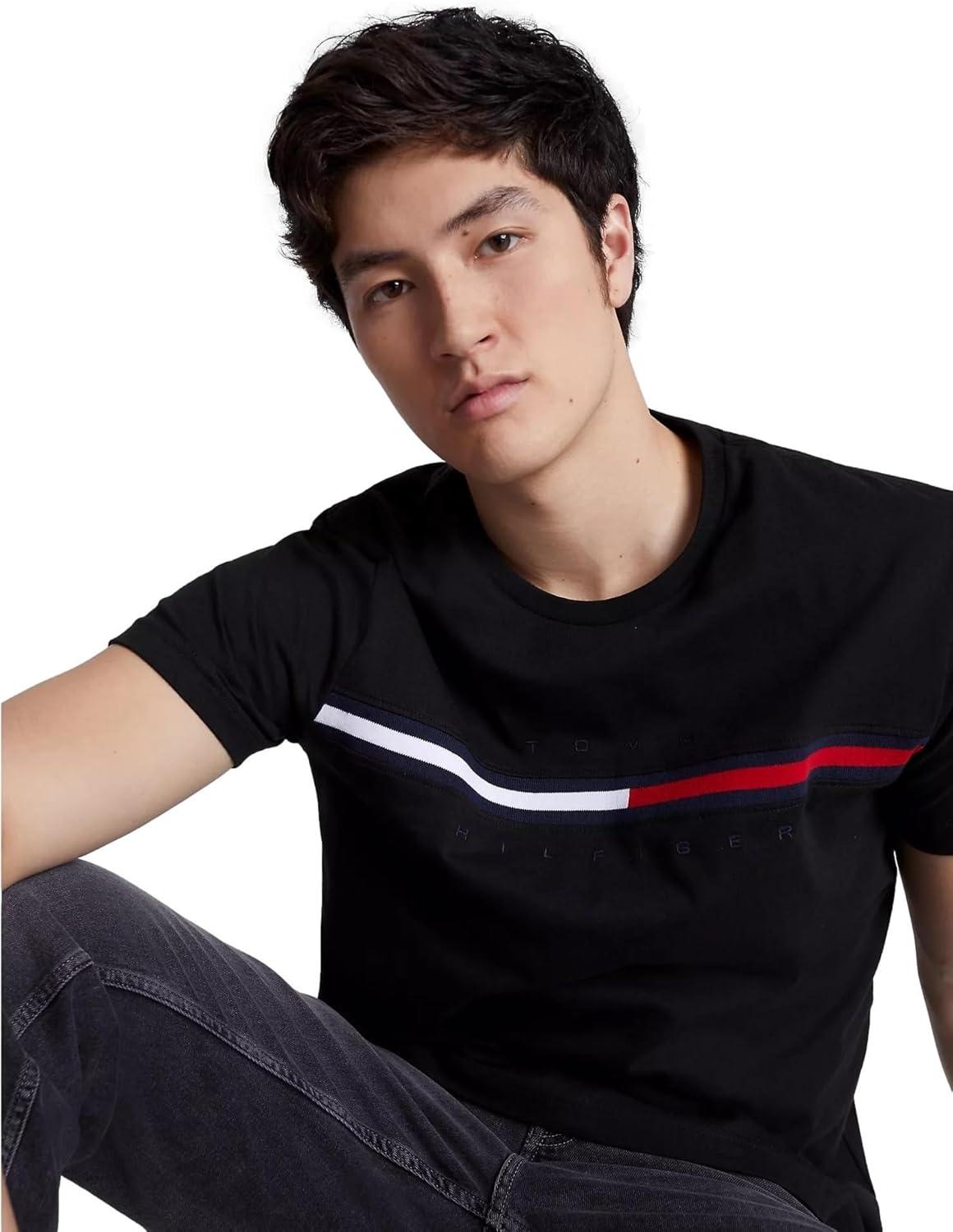 imageTommy Hilfiger Mens Short Sleeve Tino TShirtBlack