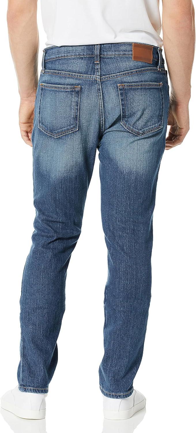 imageTommy Hilfiger Mens Straight Fit Stretch JeansMedium Blue Wash