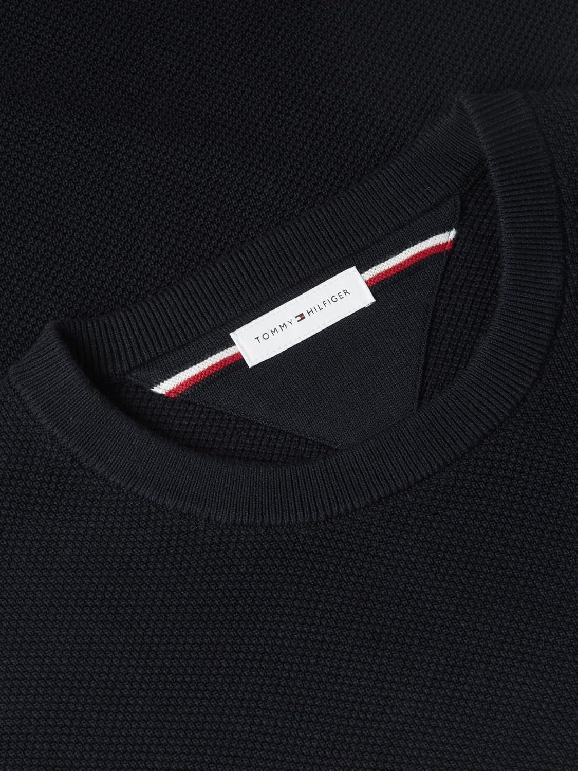 imageTommy Hilfiger Mens Structured Crew Neck SweaterDesert Sky