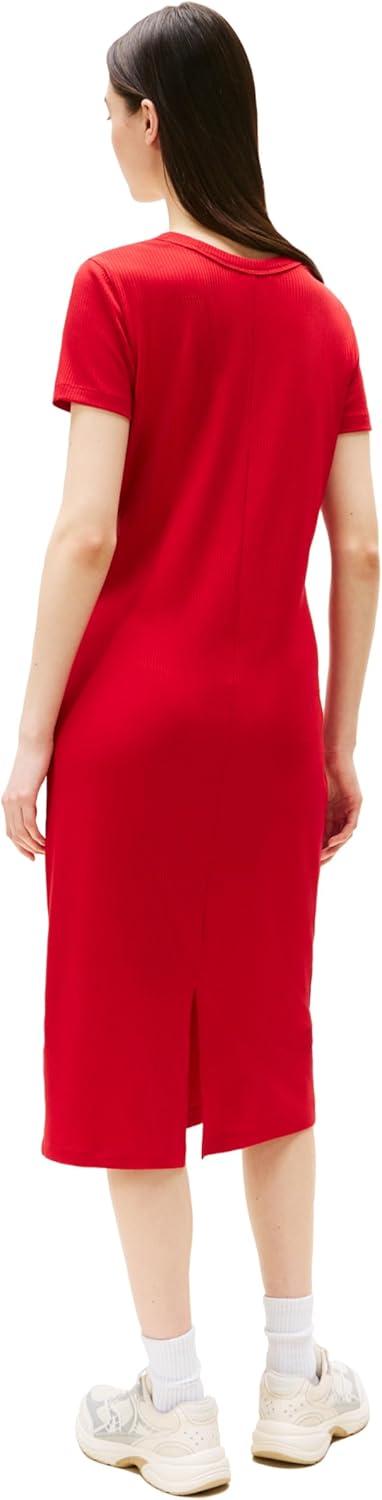 imageTommy Jeans Womens Bodycon Midi Dress with Logo DetailSapphire Red