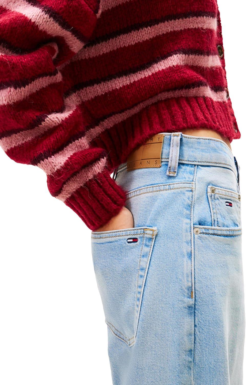 imageTommy Jeans Womens Charlie Mid Rise Loose Wide Leg JeansDenim Light