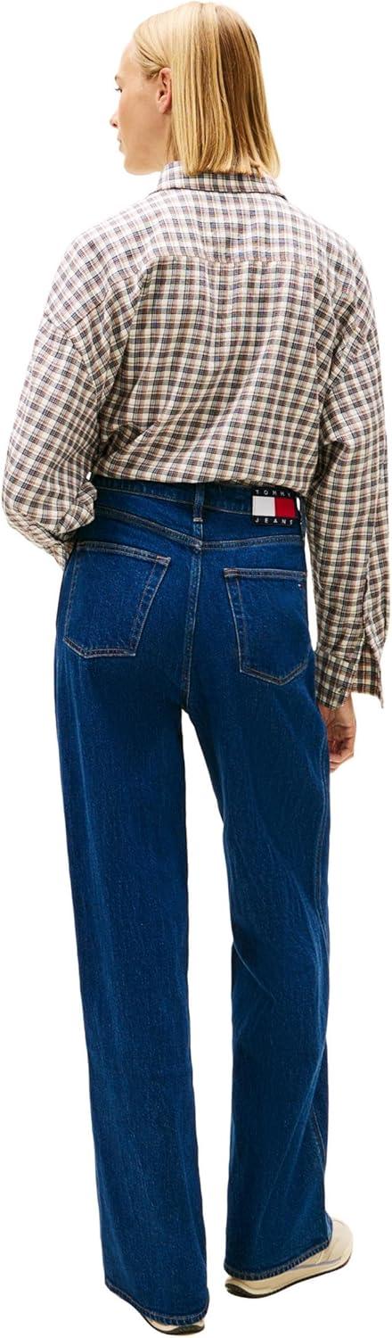 imageTommy Jeans Womens Claire High Rise Wide Leg JeansDenim Dark Indigo