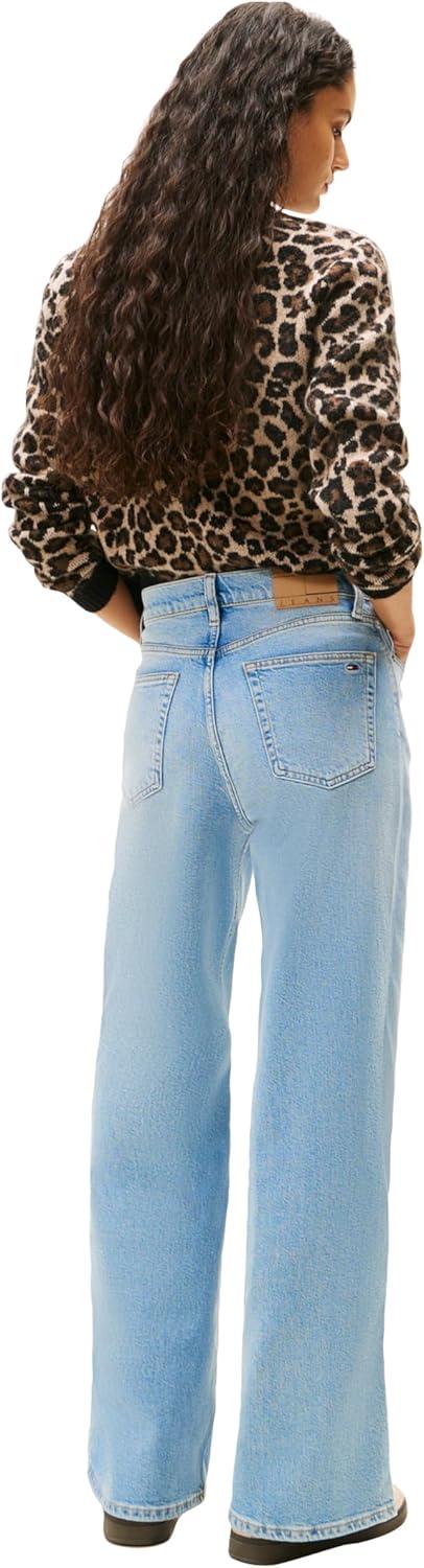 imageTommy Jeans Womens Claire High Rise Wide Leg JeansDenim Light