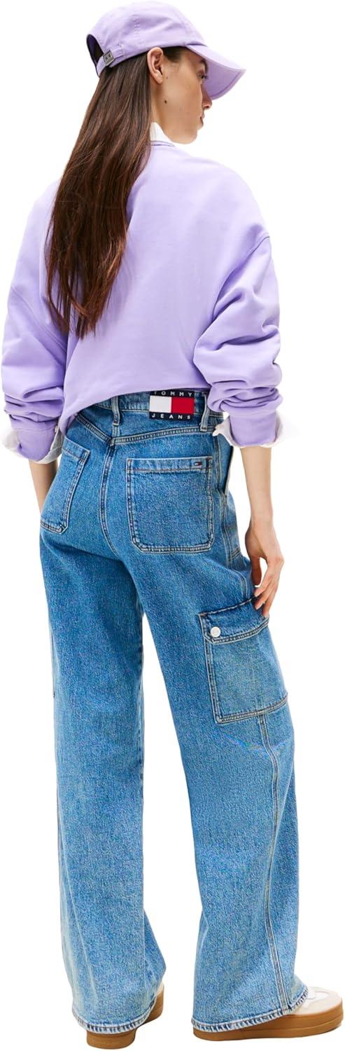 imageTommy Jeans Womens Claire High Rise Wide Leg JeansDenim Mid Light Blue
