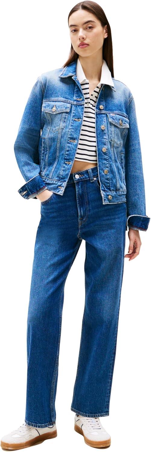 imageTommy Jeans Womens Layla High Rise Slim Straight JeansDenim Dark