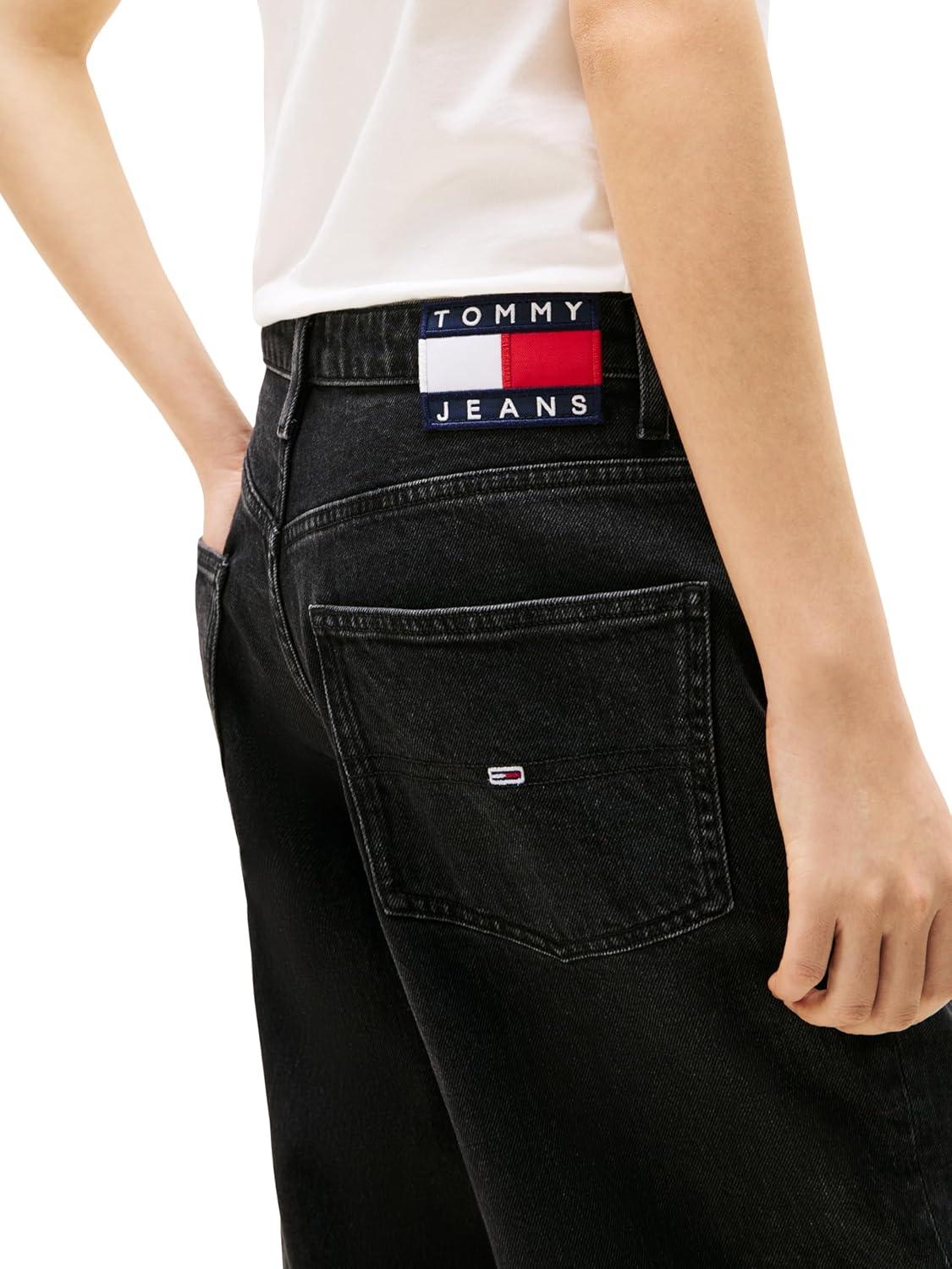imageTommy Jeans Womens Mia Mid Rise Relaxed Straight JeansDenim Black