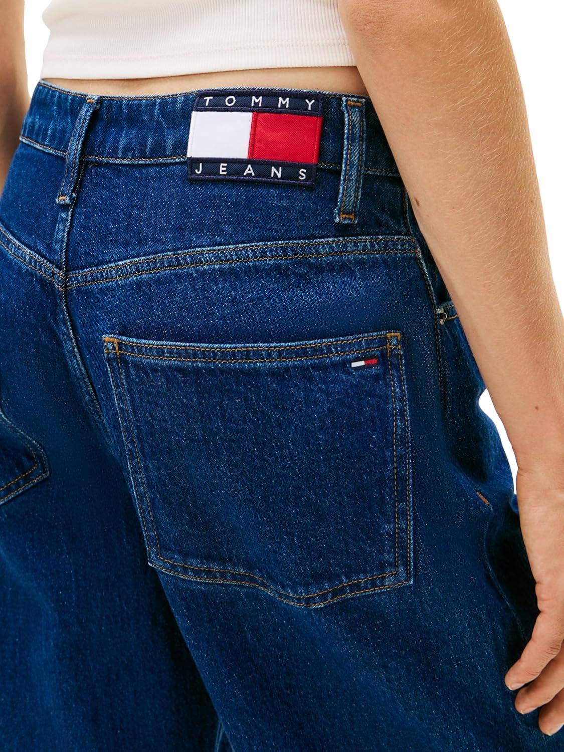 imageTommy Jeans Womens Mia Mid Rise Relaxed Straight JeansDenim Dark