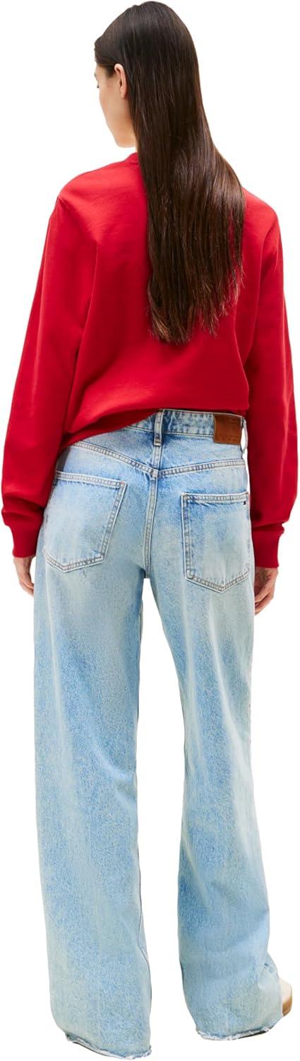 imageTommy Jeans Womens Mia Mid Rise Relaxed Straight JeansDenim Mid Light Blue