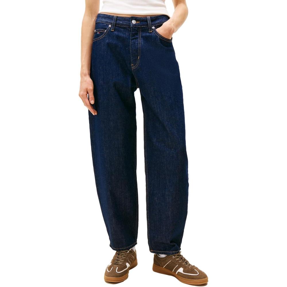 imageTommy Jeans Womens Jeanie High Rise Tapered Balloon JeansDenim Dark