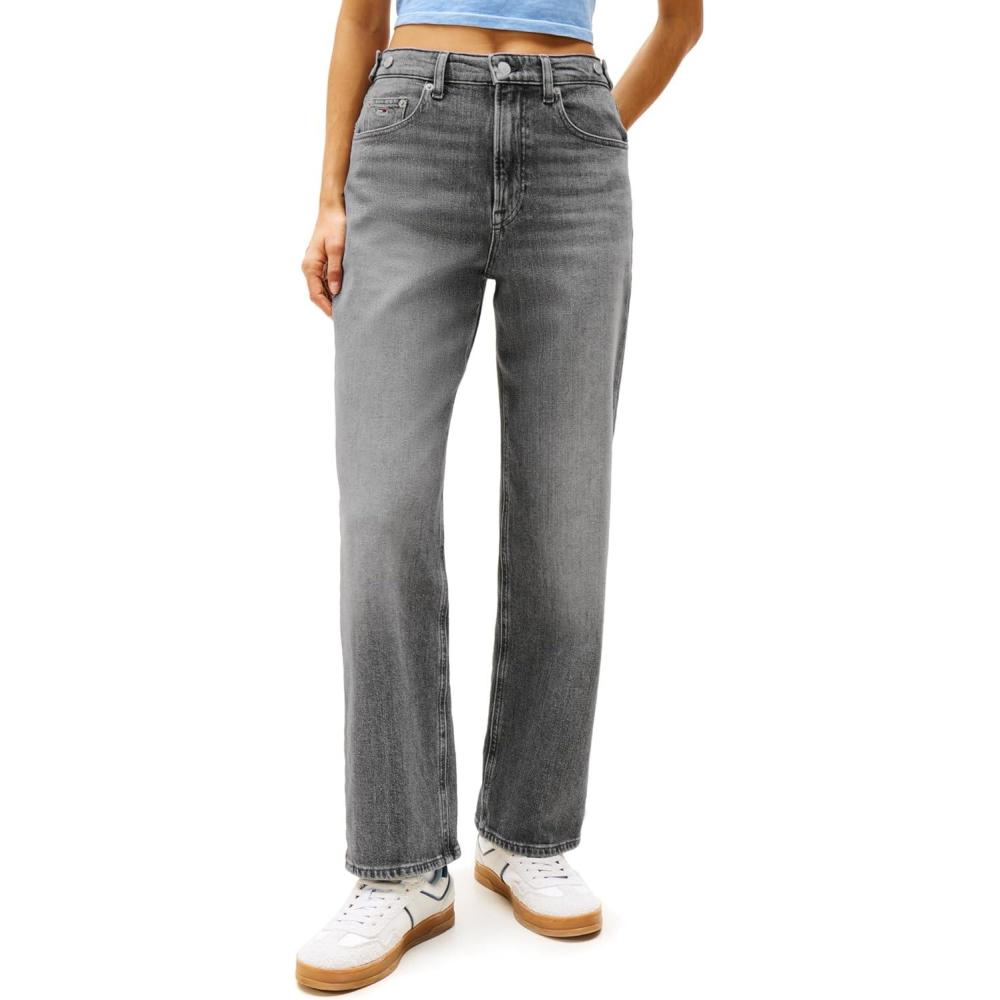 imageTommy Jeans Womens Layla High Rise Slim Straight JeansDenim Black