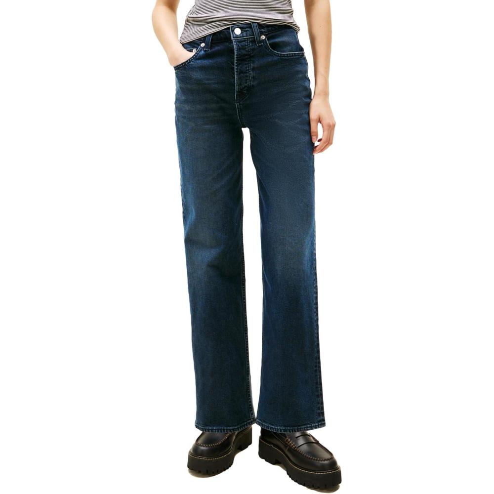 imageTommy Jeans Womens Layla High Rise Slim Straight JeansDenim Blue Black