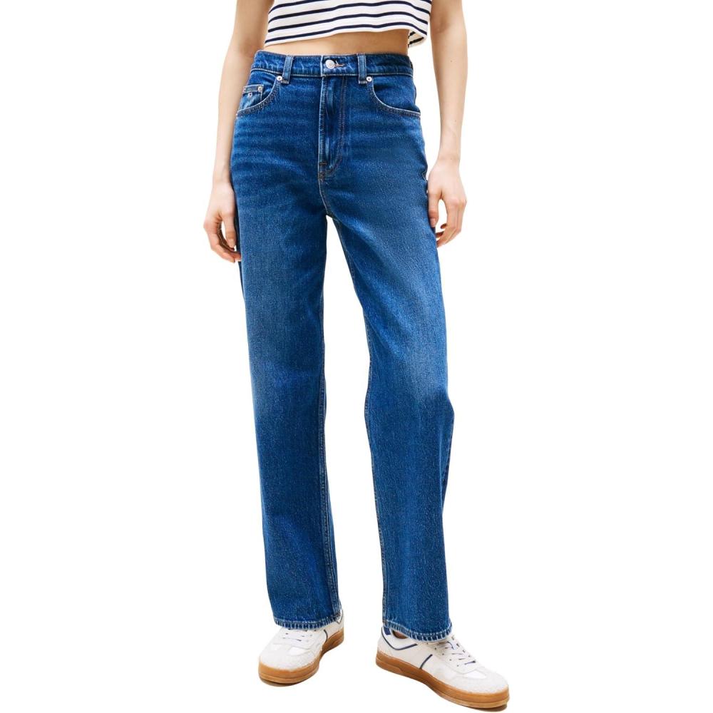 imageTommy Jeans Womens Layla High Rise Slim Straight JeansDenim Dark