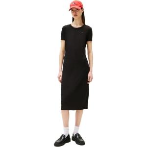 Tommy Jeans Women’s Bodycon Midi Dress with Logo Detail(Black)