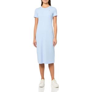 Tommy Jeans Women’s Bodycon Midi Dress with Logo Detail(Sweet Blue)