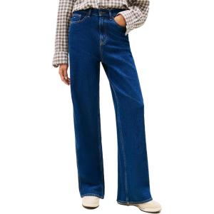 Tommy Jeans Women’s Claire High Rise Wide Leg Jeans(Denim Dark Indigo)
