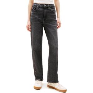 Tommy Jeans Women’s Layla High Rise Slim Straight Jeans(Denim Washed Black)