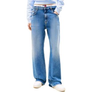 Tommy Jeans Women’s Mia Mid Rise Relaxed Straight Jeans(Denim Medium)