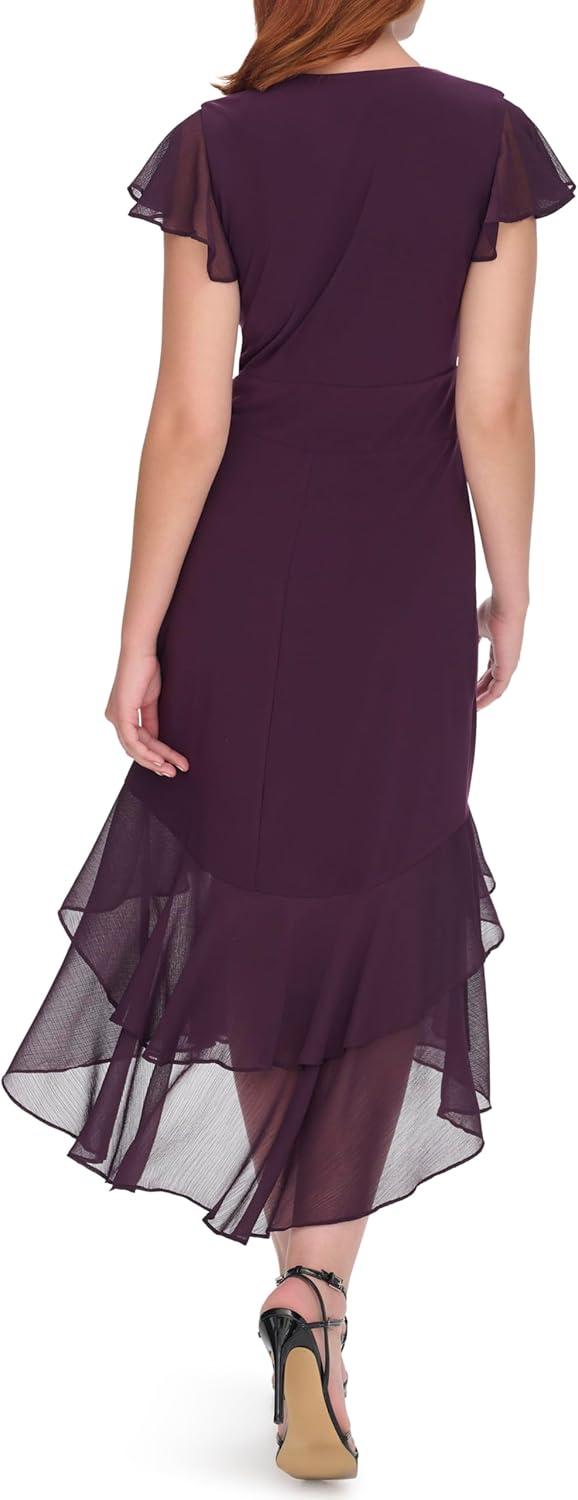 imageTommy Hilfiger HighLow Flutter DressAubergine