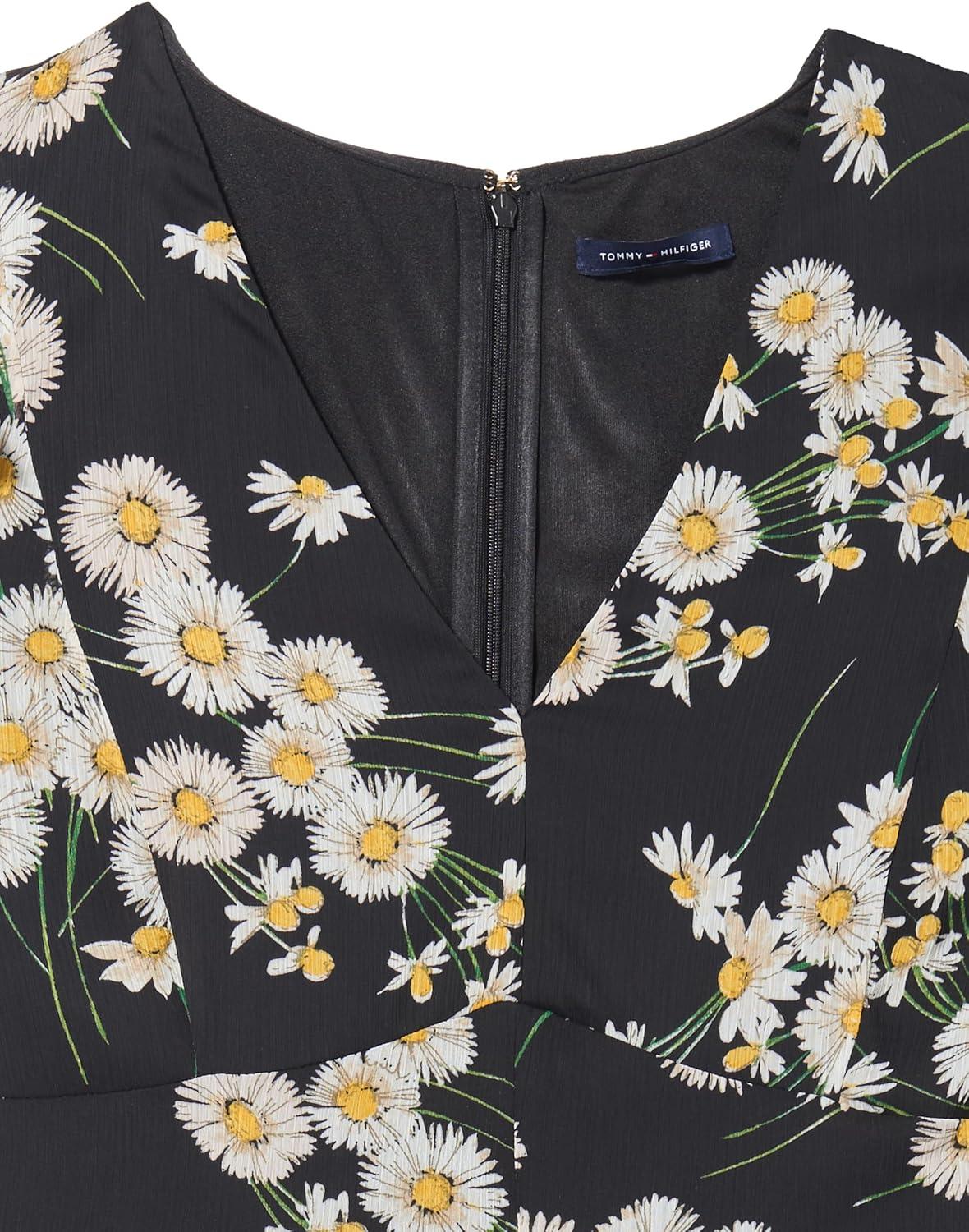 imageTommy Hilfiger HighLow Flutter DressBlack Multi