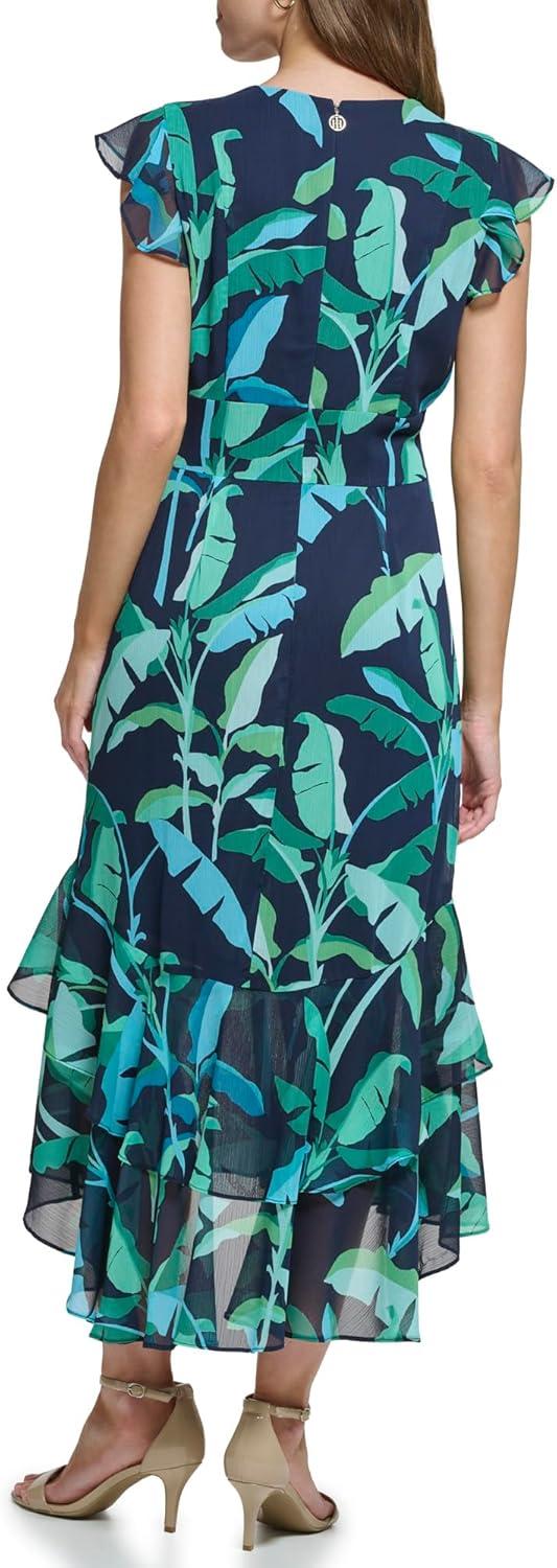 imageTommy Hilfiger HighLow Flutter DressSky CaptainParadise Pink
