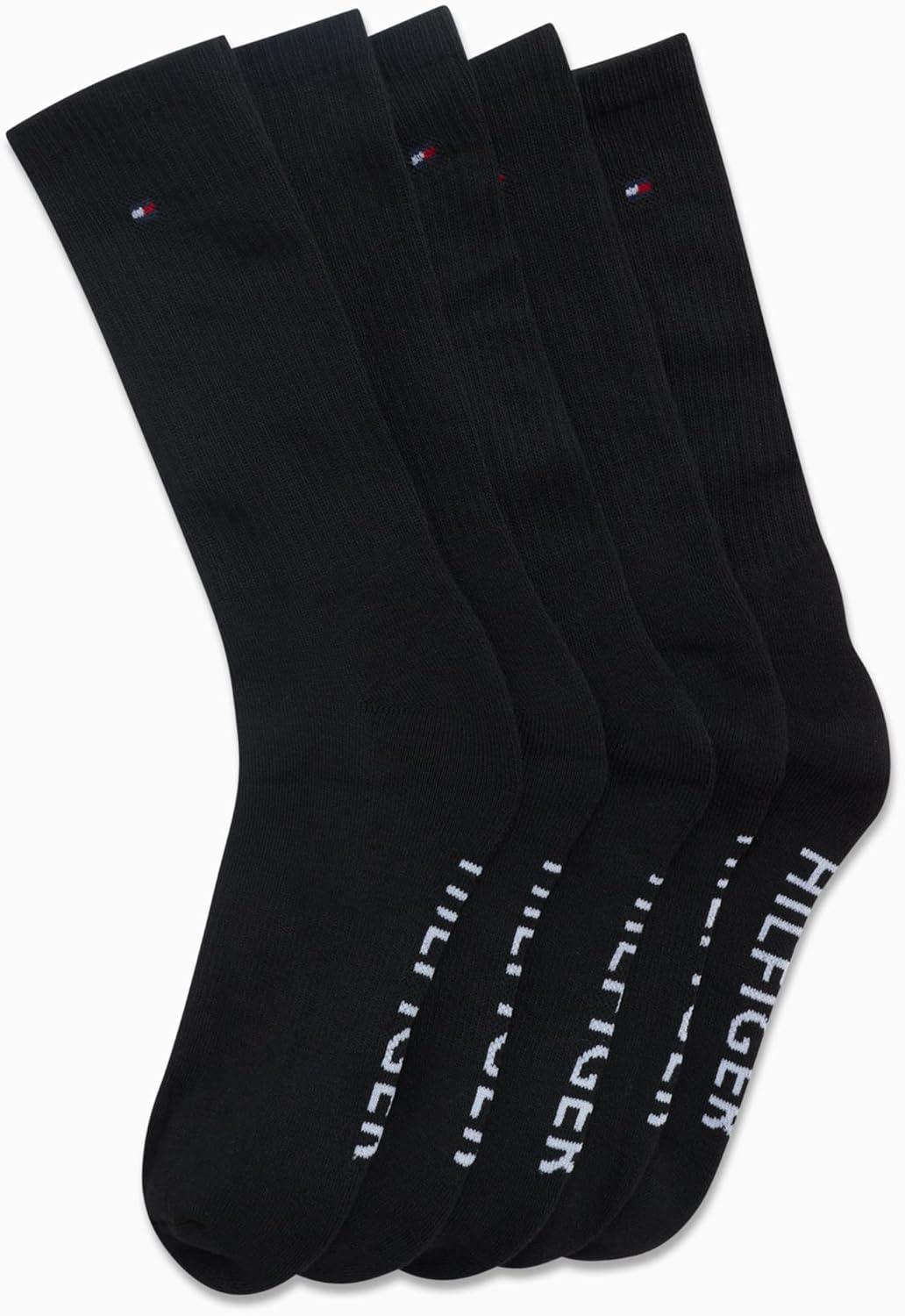 imageTommy Hilfiger Mens Athletic Cushioned Crew Socks 5PackBlack