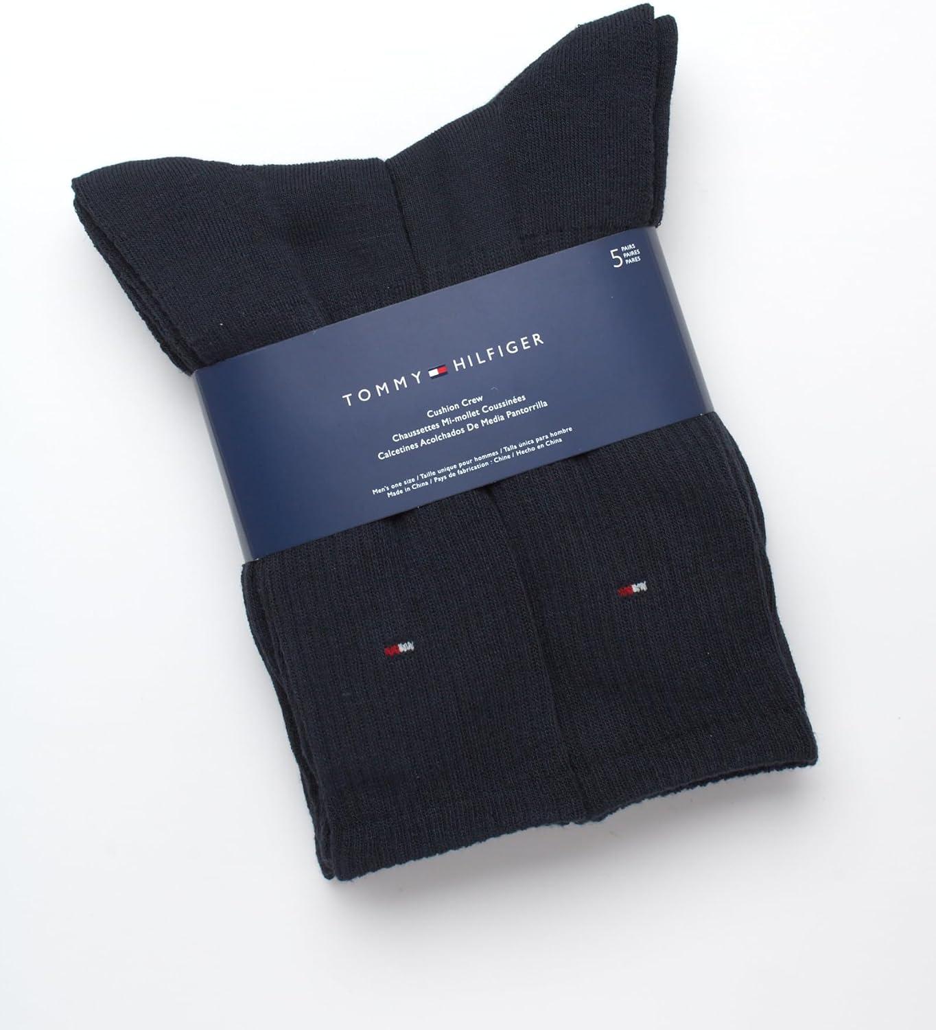 imageTommy Hilfiger Mens Athletic Cushioned Crew Socks 5PackNavy
