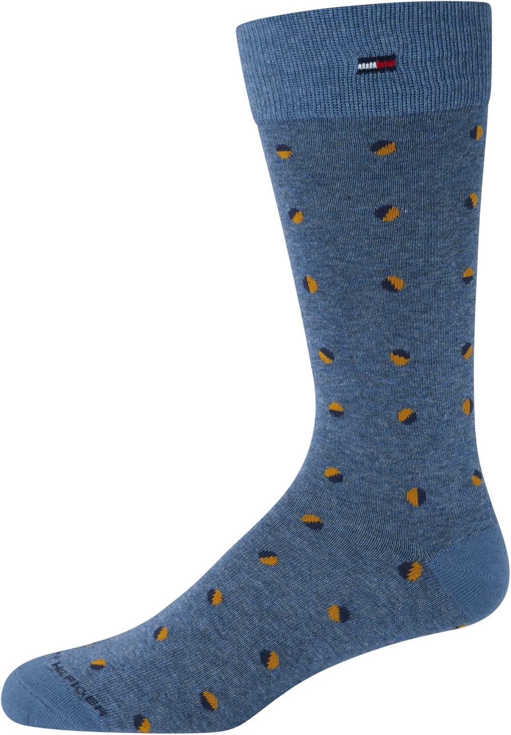 imageTommy Hilfiger Mens Dress Socks 5 Pack Lightweight Everyday Crew Work Socks for Men for Casual amp Formal Wear Size 712BlueGreenMulti