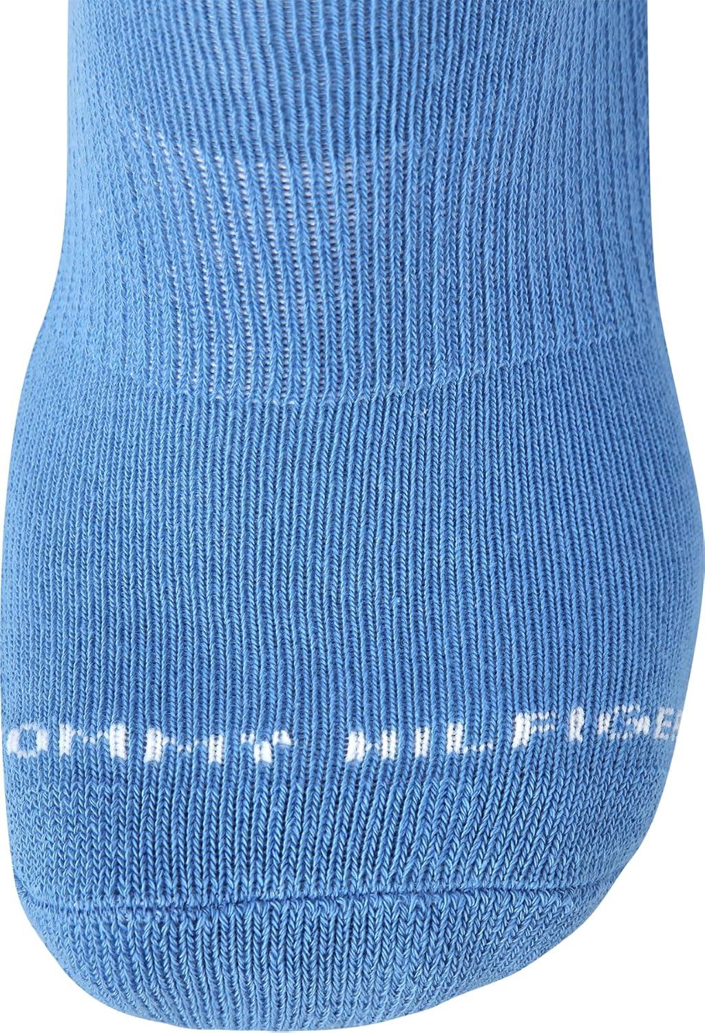 imageTommy Hilfiger Mens No Show Socks 6 Pack Cushioned Performance Stretch Athletic Low Cut Socks for MenBlue Multi