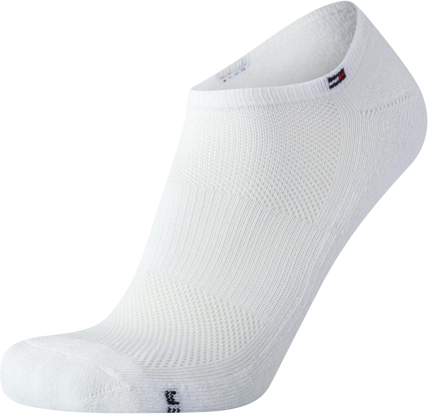 imageTommy Hilfiger Mens No Show Socks 6 Pack Cushioned Performance Stretch Athletic Low Cut Socks for MenWhiteGrey