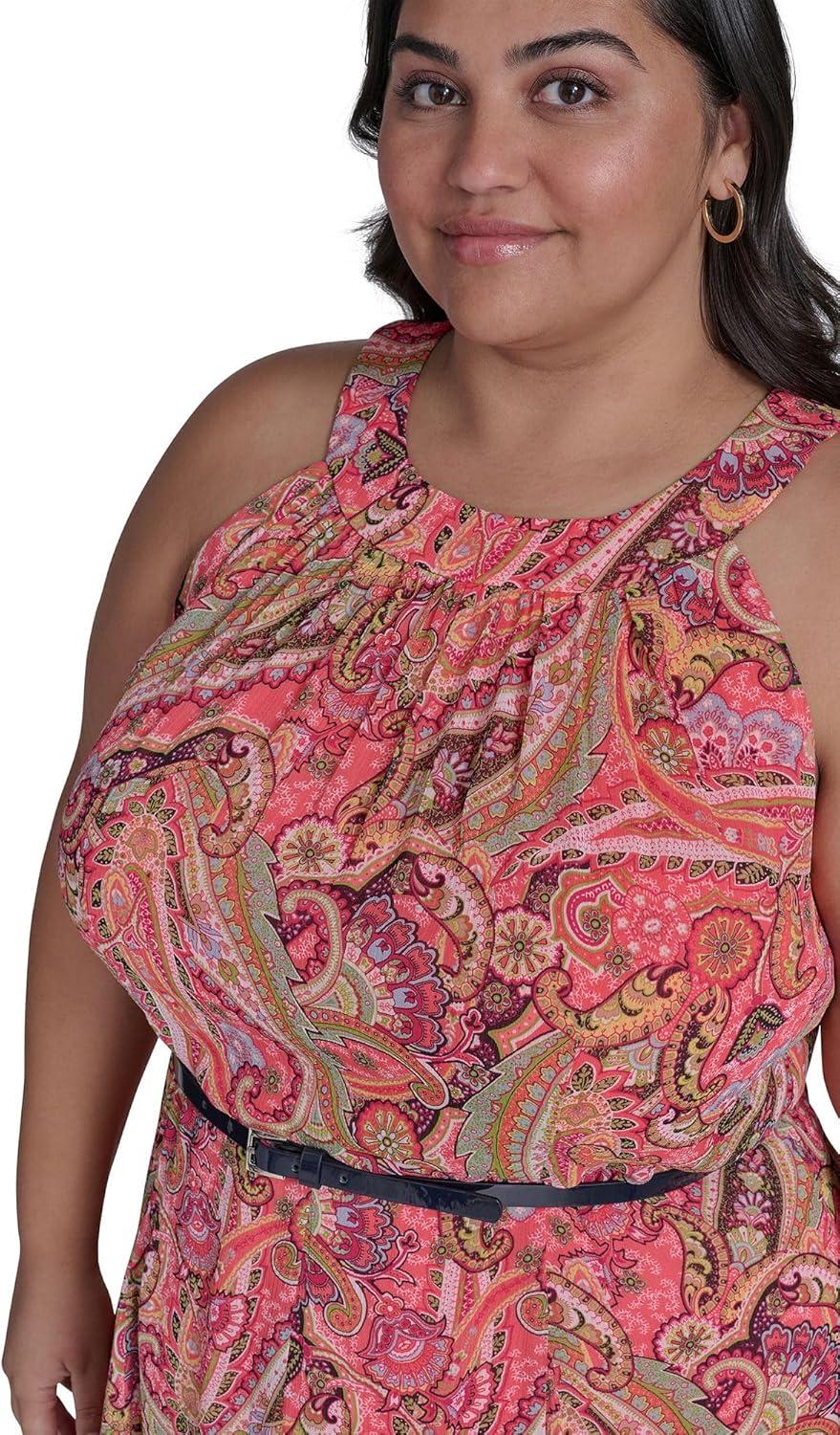 imageTommy Hilfiger Solo Dot Chiffon Midi DressSherbet Multi