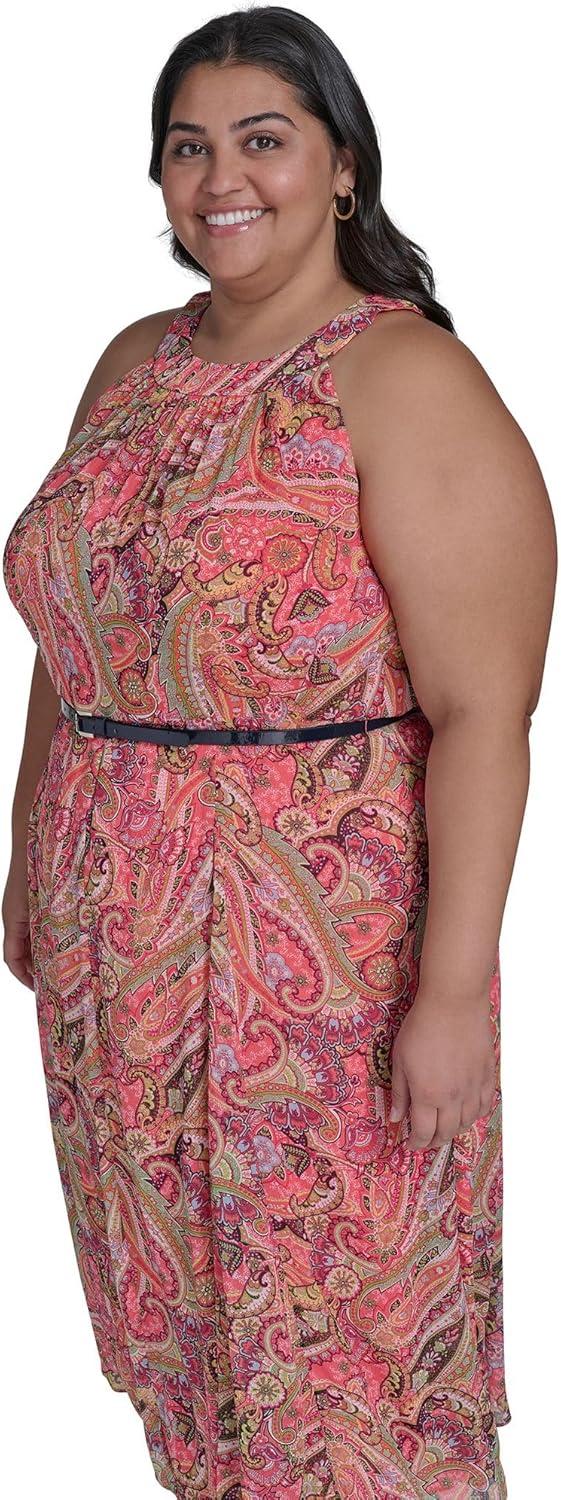 imageTommy Hilfiger Solo Dot Chiffon Midi DressSherbet Multi
