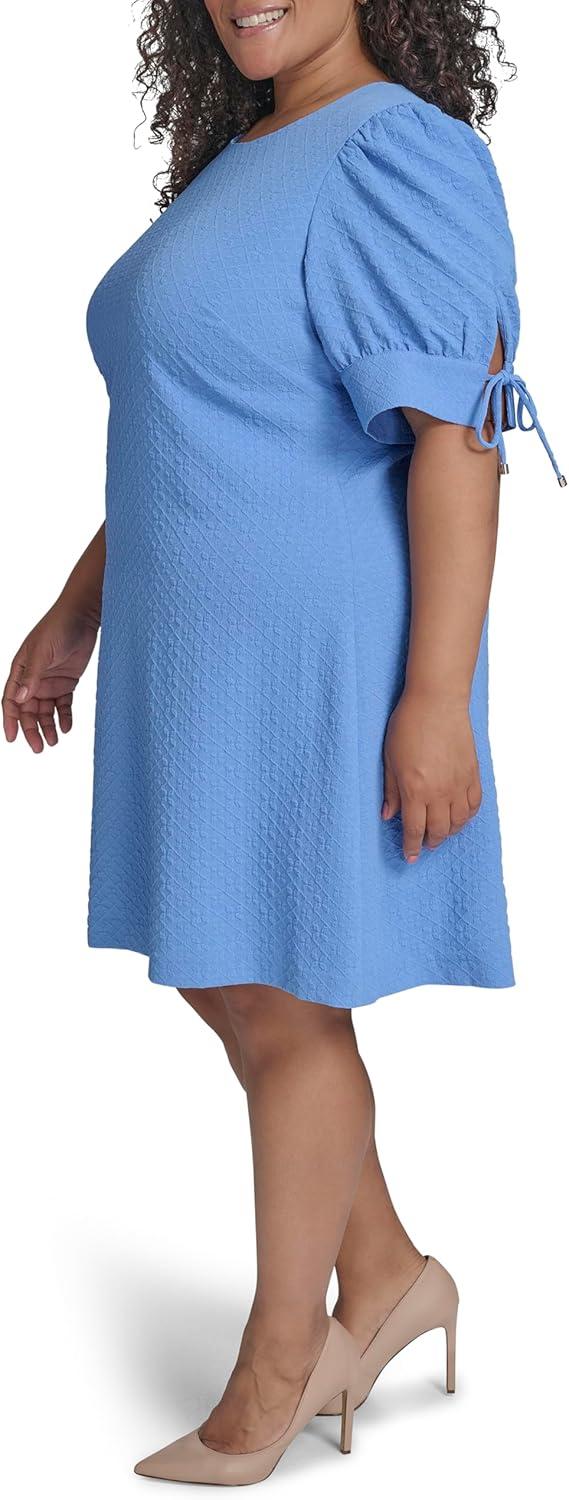 imageTommy Hilfiger Womens 34 Sleeves Diamond Bouquet Shift DressFrench Blue