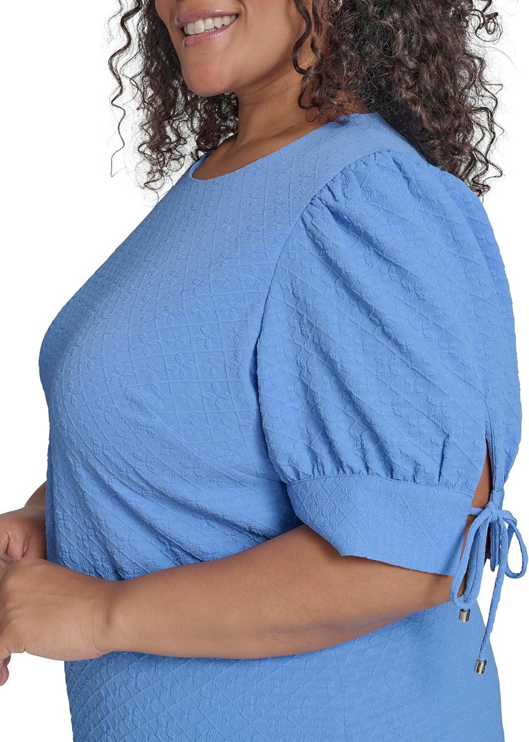 imageTommy Hilfiger Womens 34 Sleeves Diamond Bouquet Shift DressFrench Blue