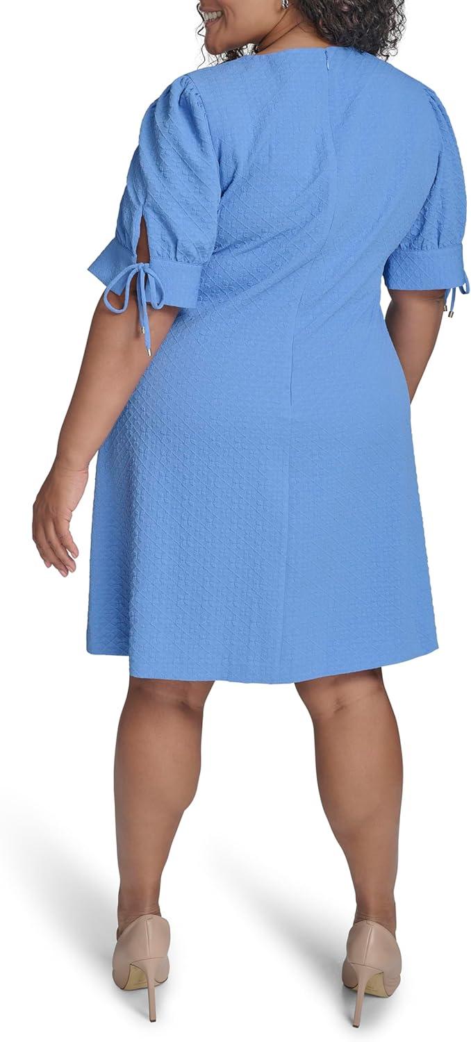 imageTommy Hilfiger Womens 34 Sleeves Diamond Bouquet Shift DressFrench Blue