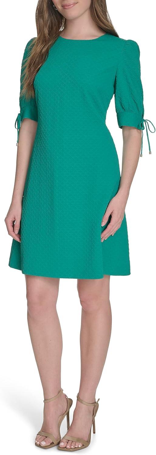 imageTommy Hilfiger Womens 34 Sleeves Diamond Bouquet Shift DressParakeet
