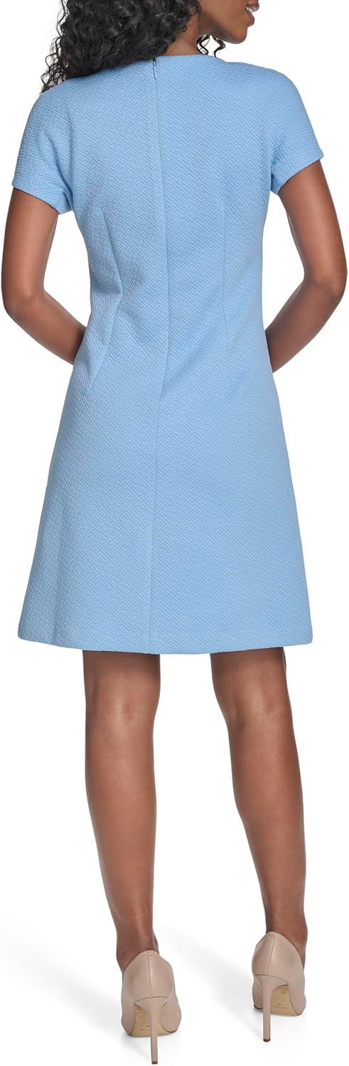 imageTommy Hilfiger Womens Cap Sleeve Crew Neck Two Hip Pockets Sheath Mini DressBreeze
