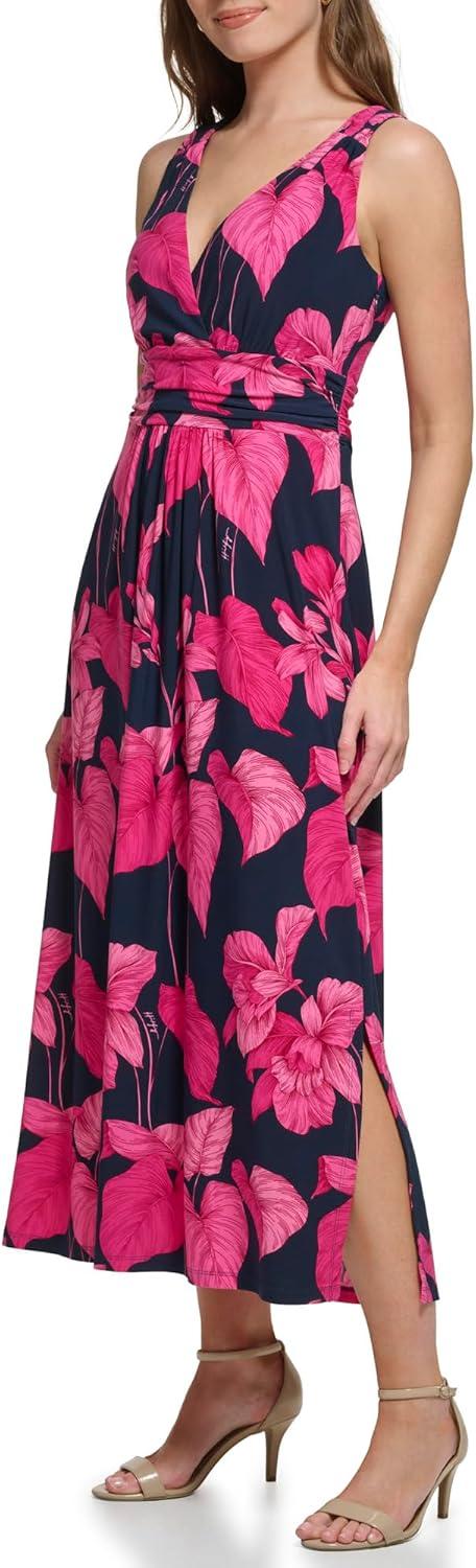 imageTommy Hilfiger Womens Floral Maxi DressSky CaptainSnap Dragon