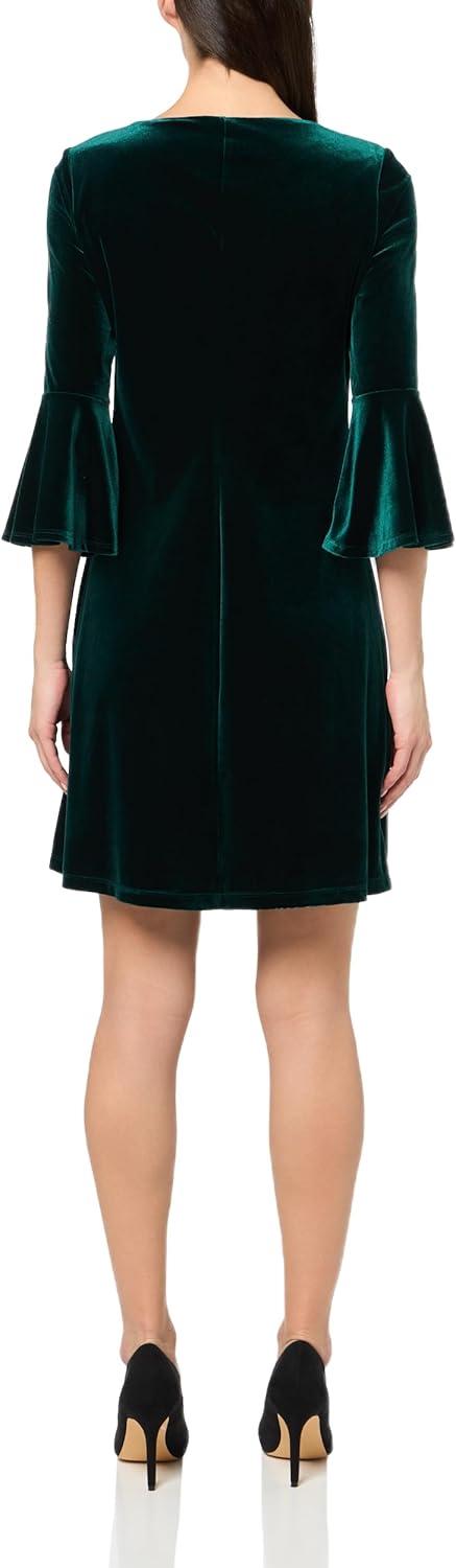 imageTommy Hilfiger Womens Long Sleeve Round Neck Shift DressHunter