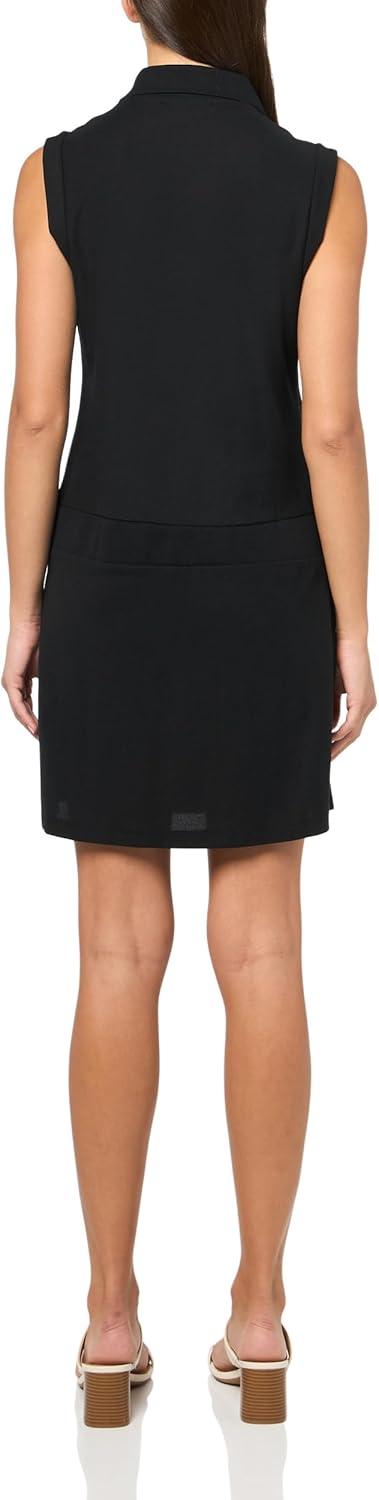 imageTommy Hilfiger Womens Sleeveless Collared Front Zip Tank DressBlack