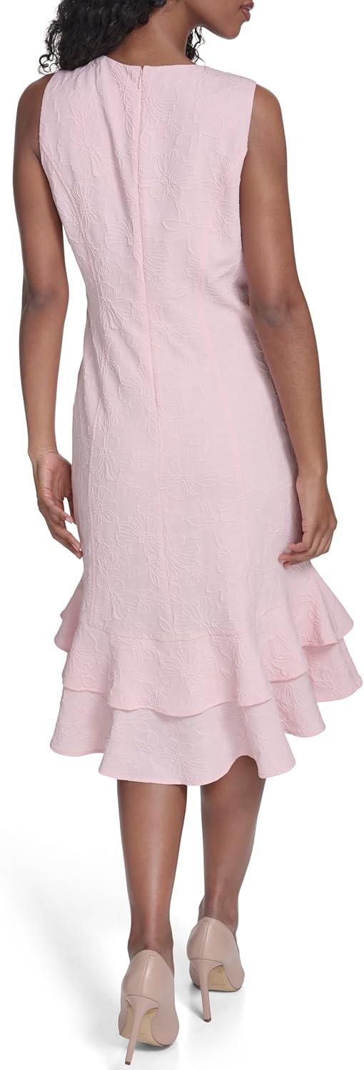 imageTommy Hilfiger Womens Sleeveless Jewel Neck Tiered Hilo Mini DressBallerina Pink