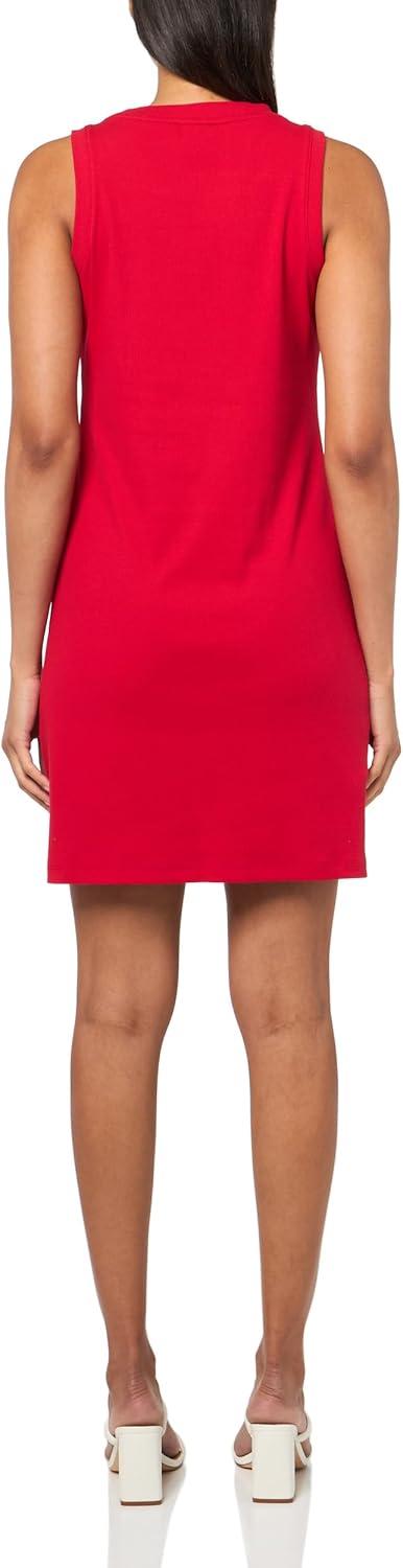 imageTommy Hilfiger Womens Sleeveless Rib Knit Chatham Tank DressScarlet