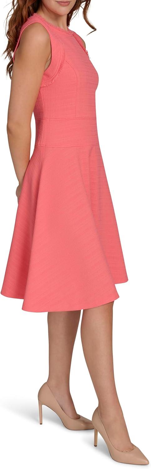 imageTommy Hilfiger Womens Sleeveless Scoop Neck Fit and Flare DressSherbet