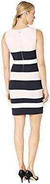 imageTommy Hilfiger Womens Sleeveless Striped Scuba Crepe Sheath Mini DressBallerina PinkSky CaptainIvory