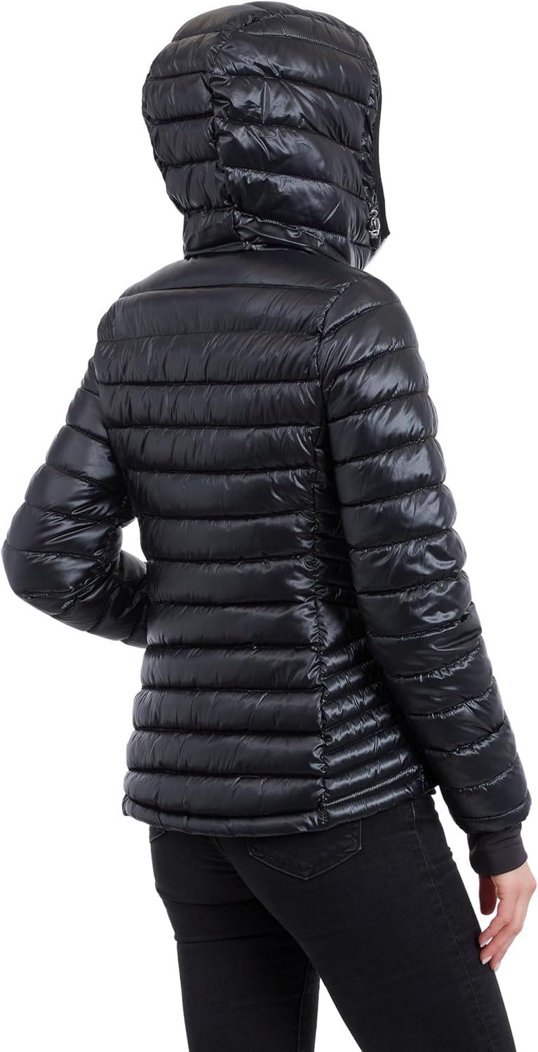 imageTommy Hilfiger womens Puffer Jacket Lightweight Packable Jacket With Hood amp BagBlack