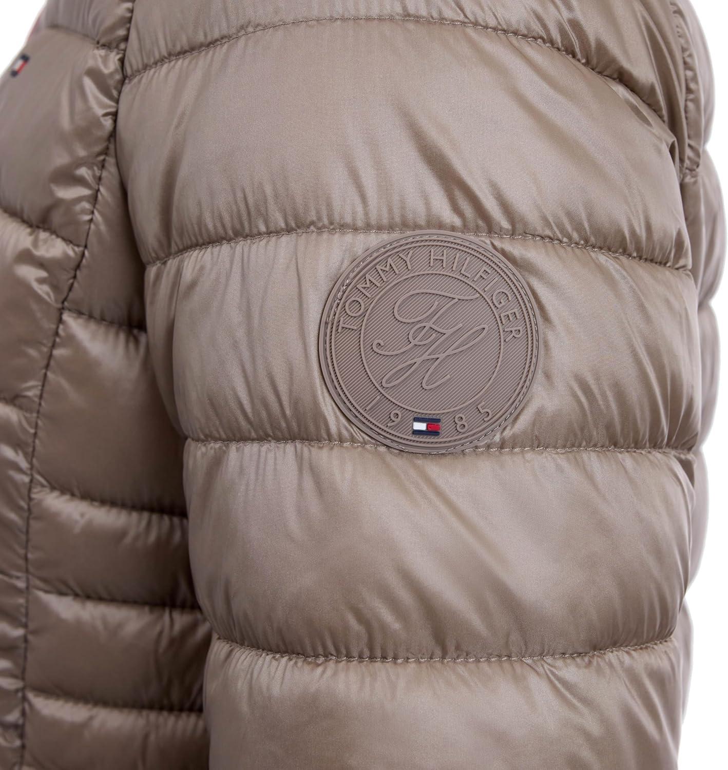 imageTommy Hilfiger womens Puffer Jacket Lightweight Packable Jacket With Hood amp BagTaupe